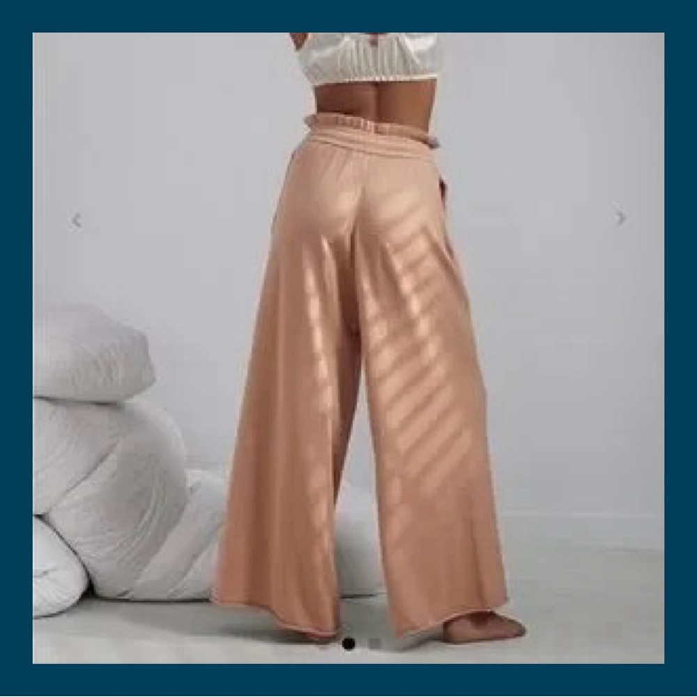 LUNYA Cozy Cotton Lounge Pants Silk Relaxed Wide Leg Yoga